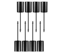 Widybord Candelieri, Corona dell', Candelieri, Corona dell', Candeliere, Candele Coniche con Spiedo Facile da installare e Facile da usare, 8 pezzi Nero