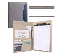 Widybord Combinazione di cartelle fermacarte, fermacarte con coperchio, adatto per riunioni di ufficio scolastiche di commercio, blocco note in compensato B