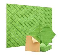 Widybord Confezione da 12 fonoassorbenti autoadesivi in schiuma per studio di registrazione, ufficio, 30,5 x 30,5 x 1,0 cm, colore verde