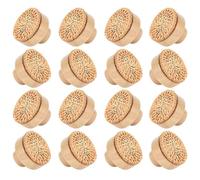Widybord Confezione da 16 pomelli per cassettiera in rattan Boho, pomelli rotondi per cassetti, mobili in legno, manici intrecciati in vimini fatti a mano, installazione facile