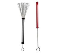 Widybord Confezione da 2 pennelli per percussioni, spazzole metalliche professionali, spazzole per batteria jazz, spazzole per percussioni