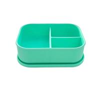 Widybord Contenitore per Il Pranzo in Silicone per Uso Alimentare più Croccante Riscaldamento a microonde a 3 Scomparti Bento Box Ufficio Studente Cucina, Un Durevole 18,5 x 13,6 x 6 cm