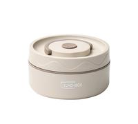 Widybord Contenitore Termico per Il Pranzo, Contenitore Termico Portatile in Acciaio, Contenitore per Alimenti Bento Box Beige Durevole