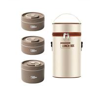 Widybord Contenitore Termico per Il Pranzo, in Acciaio, Contenitore Termico Portatile per Il Pranzo Bento, Contenitore per Alimenti B e Portatile