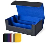 Widybord Custodia per carte con chiusura magnetica, porta carte magnetiche, blu + nero