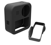 Widybord Custodia protettiva in silicone per fotocamera sportiva max 360 pezzi di lente a cupola di protezione professionale (nero)