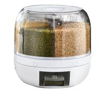 Widybord Dispenser per cereali rotante a 360° Barattolo Trasparente Sigillato Vaso Circolare Cucina 1 Pezzi