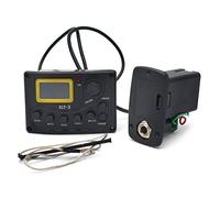 Widybord Equalizzatore EQ a 4 bande -3 per chitarra acustica e basso EQ preamplificatore con sintonizzatore digitale Pickup per chitarra