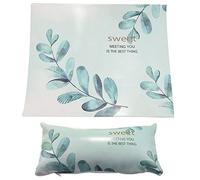 Widybord Foglia Verde Elegante Moda Unghie Arte Cuscino Riposo Mano Eponge Faux Pelle Supporto Cuscino Braccioli Pad Pad Unghie Manicure Strumenti Soggiorno