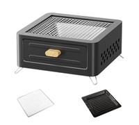 Widybord Grill a carbone da legno, barbecue pieghevole e portatile, barbecue, barbecue da tavolo, barbecue all'aperto per campeggio, pic-nic, facile da installare, facile da usare