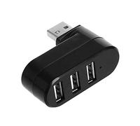 Widybord Hub USB 2.0 a 3 porte Splitter per porta USB 2.0 Espansore girevole di 90°-180° gradi per computer portatile, PC, tablet, stampante, fotocamera