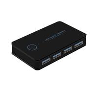 Widybord Interruttore KVM USB 3.0 Interruttore condiviso USB 2 Ingressi 4 Uscite per Computer Portatile PC Tastiera Mouse Stampante, Interruttore USB, Facile da usare