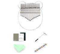 Widybord Kalimba 17 Thumb Piano, Strumento per Pianoforte A In Acrilico Trasparente Trasparente Durevole Facile da Installare Facile da Usare