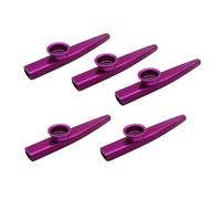 Widybord Kazoo Lega di Alluminio Metal con 25 Pezzi Regalo di Diaframma per Flauti Bambini Musica-Amanti-Viola