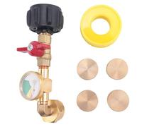 Widybord Kit Adattatore per Riempimento Gas Propano QCC1 Pro con Indicatore Serbatoio Gas Propano, Kit Adattatore di Riempimento 90 Gradi con Valvola di Controllo ON-Off