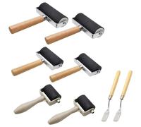 Widybord Kit di 8 rotoli di gomma per macinare con 3 misure per l'artigianato. Rotoli di frantoio per la stampa. Set Di Strumenti di Brayer.
