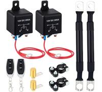 Widybord Kit di Interruttore di Disconnessione della Batteria a Distanza 200A DC12V Interruttore Superiore Antifurto Negativo Interruttore di Pausa Auto Interruttore di Taglio della Batteria dell'Auto