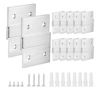 Widybord Kit di per appendere ganci per quadri in compensato francese, kit di montaggio a parete in alluminio con barra a Z, 24 pezzi