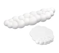 Widybord Kit poggiapolsi Cloud poggiapolsi ergonomico per tastiera, mouse, poggiapolsi per computer, base antiscivolo, installazione semplice, bianco