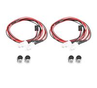 Widybord Luci Auto RC 3-9 V, Set di Fari per 1/5 1/8 1/10 1/12 1/14 RC Modello Auto Camion LED, 2 Accessori Bianchi da 8 mm