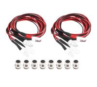 Widybord Luci Auto RC 3-9 V, Set di Fari per 1/5 1/8 1/10 1/12 1/14 RC Modello Auto Camion LED, 2 Bianchi 2 Gialli 8 mm Parti di Ricambio