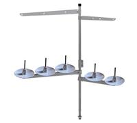Widybord Macchina da cucire industriale in metallo, supporto a 5 bobine per forniture da cucito e ricamo con base in plastica robusta