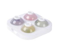 Widybord Macchina per cubetti di ghiaccio grande sfera rotonda da 6,5 cm, palline alte a forma di cubetti di ghiaccio, vassoio per Whisky, Cocktail, strumenti da bar, facile da usare, bianco