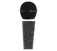 Widybord Manicotto per microfono scintillante, coperchio a mano microfono cablato e testa di griglia microfono in per microfoni neri