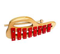 Widybord Mano di Legno Sbattere Xilofono Campanello con Mazze 8 Toni Foglio di Alluminio Strumento Musicale Giocattolo Educativo