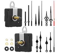 Widybord Meccanismo di ricambio per orologio al quarzo fai da te, con albero lungo, 32 mm, con 5 diverse coppie di lancette