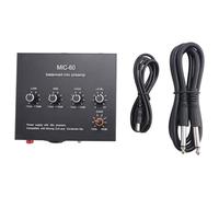 Widybord MIC-60 Equalizzatore a 3 bande preamplificatore microfono bilanciato preamplificatore con cavo CC e cavo da 6,5 mm