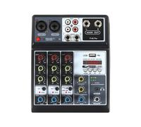Widybord Mixer Audio A 4 Canali Scheda Audio Console di Missaggio Ingresso Alimentazione Phantom 48V Mixer DJ Stereo per Registrazione KTV Spina Europea
