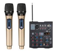 Widybord Mixer Audio A 5 Canali con Microfono Wireless UHF Mixer Audio da Studio Bluetooth REC Mixing per Karaoke Durevole