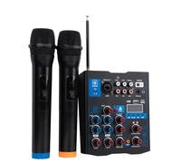 Widybord Mixer Audio USB A 5 Canali con Microfono Wireless Mixer Audio da Studio Bluetooth REC Mixing per Karaoke Facile Installazione Facile da Usare