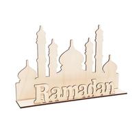 Widybord Ornamenti in Legno del Ramadan Eid Mubarak Decorazione da Tavola Decorazione del Festival del Ramadan Musulmano E