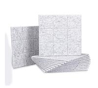 Widybord Pannelli Di Assorbimento Acustico 12 Pezzi, Pannelli Sonori Bordi Smussi, Trattamento Acustico per e Ufficio, 9 Modelli Quadrati