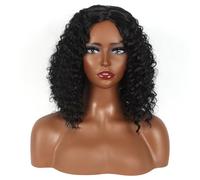 Widybord Parrucca HD Parrucca Anteriore In Pizzo Parrucca da Parrucca Invisibile In Pizzo Colla Parrucca Corta Riccia Capelli Afro Resistente Facile da Installare