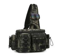 Widybord per Attrezzature da Pesca, Scatola di Esche, Borsa di Immagazzinaggio per Attrezzature, Banana, Pesca a Mosca con Porta Canna, Borsa a Tracolla C
