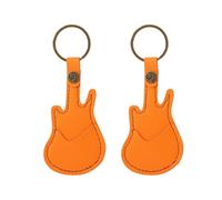 Widybord per Plettri In Pelle Porta Plettri con Borsa per Plettri per Chitarra Borsa per Plettri Regalo Arancione Giallo Facile da Usare