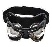 Widybord Percussion - Tamburello con sonagli in metallo, colore: Nero