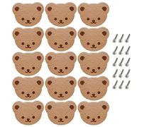 Widybord Pomelli per mobili in legno per cassetti, con orso, per bambini, cassettiere, cucina