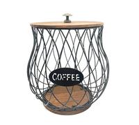 Widybord Portacialde di caffè rustico K porta bicchieri organizzatore per bancone, contenitore di cialde di caffè, nero, 1 pezzo