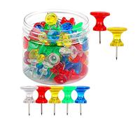 Widybord Puntine giganti, confezione da 100 puntine da disegno utilizzate per bacheca in sughero, con in plastica