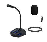 Widybord Q2 Microfono a Condensatore a Collo d'Cigno da Scrivania Microfono da Conferenza XLR per Riunioni/Voce/Giochi, USB Installazione Facile da Usare