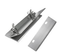 Widybord Raschietto alimentare in acciaio inossidabile per barbecue, kit di pulizia della piastra di cottura combinato abrasivo anti-grasso per barbecue, facile da usare