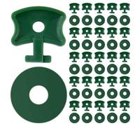 Widybord Rondelle a Clip per Ombreggiatura Rete Isolante Serra in Alluminio, Rondelle a Clip in Plastica 50 Set