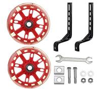 Widybord Ruote Di Allenamento Della Bicicletta Per Stabilizzatore Della Bicicletta Singola Velocità 12 14 16 18 20 Pollice-Rosso