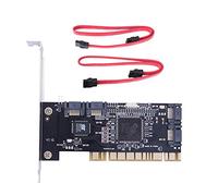 Widybord Scheda di espansione Interna con 4 Porte PCI SATA Controller con Due Cavi SATA, per PC Desktop, Supporto Disco Rigido SATA