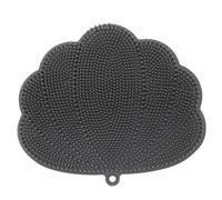 Widybord Scrubber massaggiatore per piedi doccia con ventose, scrubber posteriore a parete per doccia, tappetino per piedi a libere, durevole e facile da usare, grigio