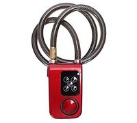 Widybord Serratura Elettrica Digitale con Cavo Metallico Antifurto con Allarme 110dB per Porta e VeLo (Rosso)